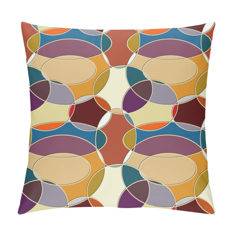 Personality  Seamless Pattern Of Circular Items Pillow Covers