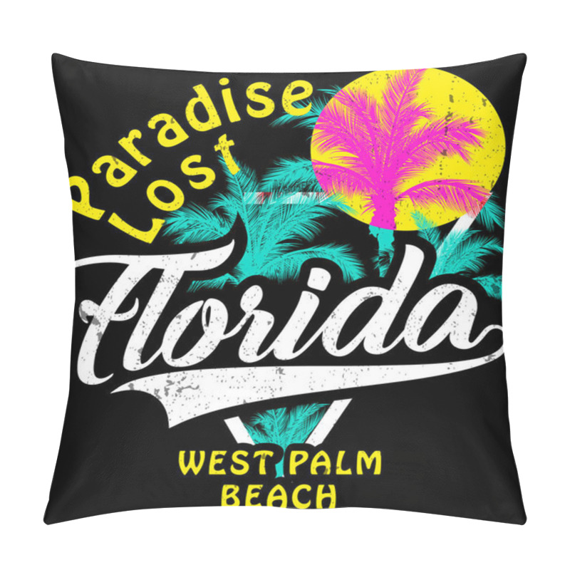 Personality  Florida Summer Tee Graphic Design Pillow Covers