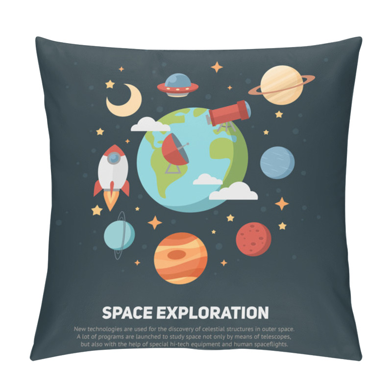 Personality  Space Theme Banners And Cards Pillow Covers