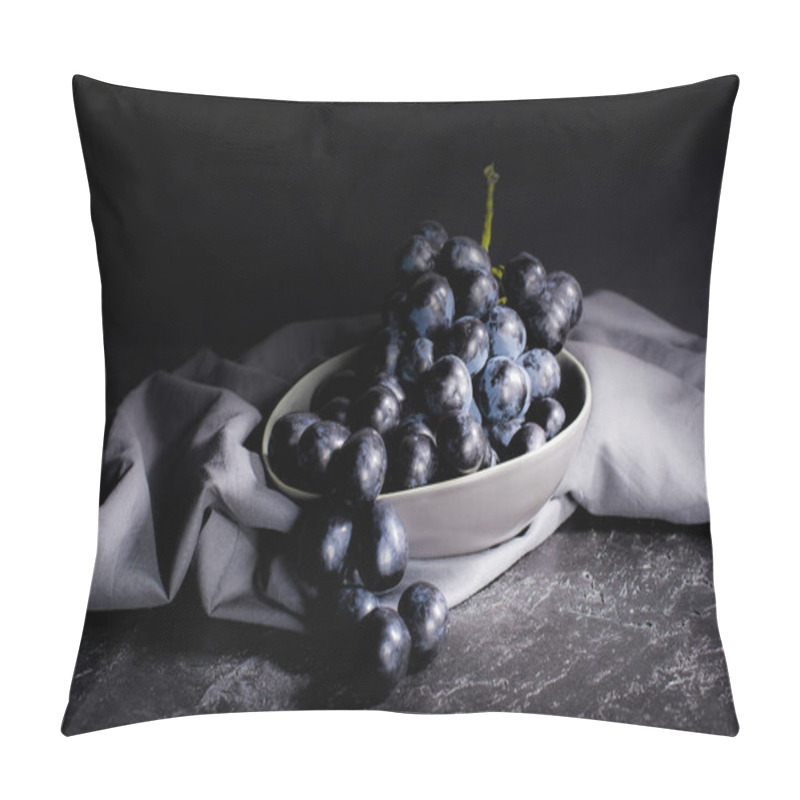 Personality  Ripe Grapes In Bowl Pillow Covers