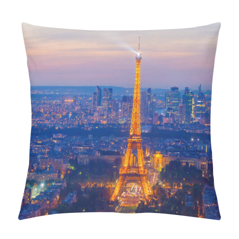 Personality  Beautiful View On Paris In The Evening Pillow Covers