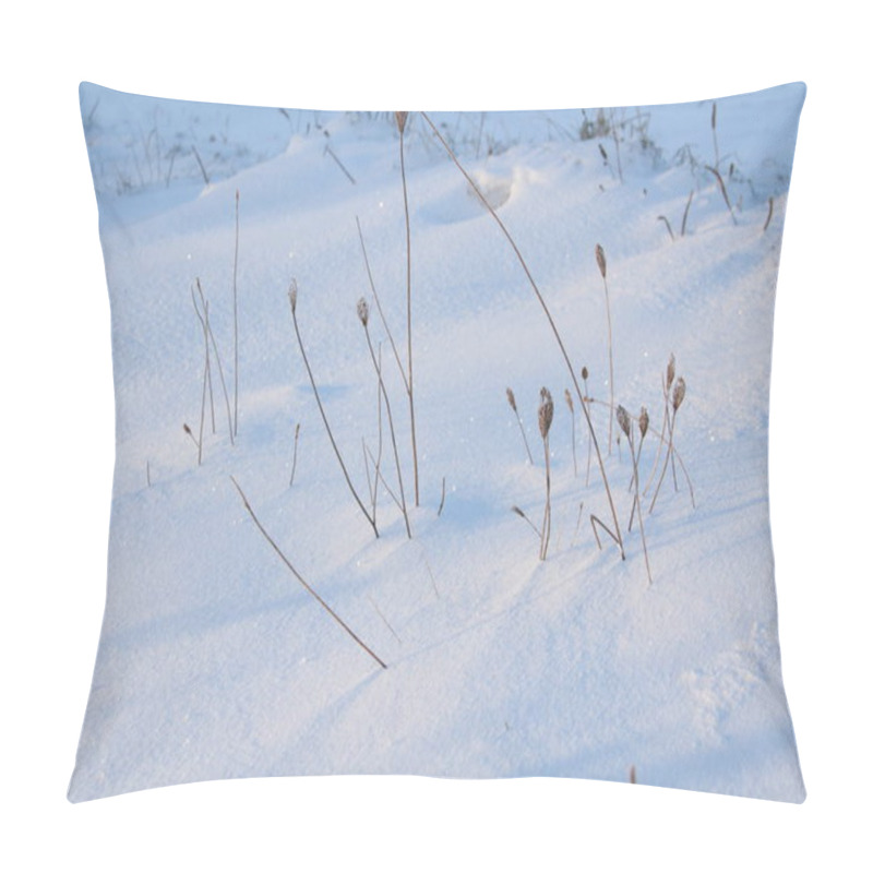 Personality  Snow-covered Ukrainian Fields And Gardens. Backgrounds Of Winter Nature For Phones And Tablets. Seasons Of The Year. Pillow Covers