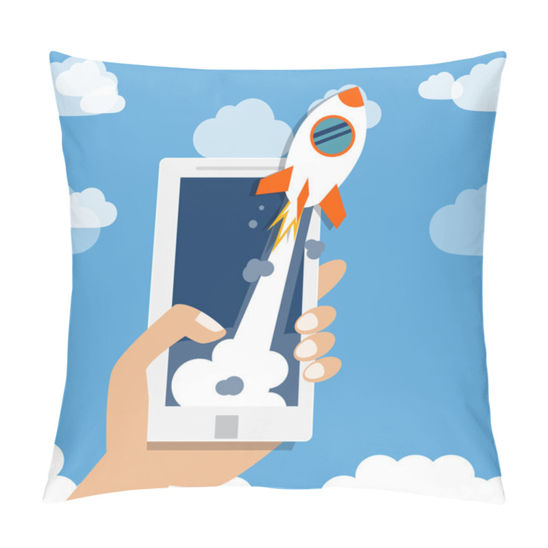 Personality  Tart Up Business  Company With Mobile Or Smartphone Launch The R Pillow Covers