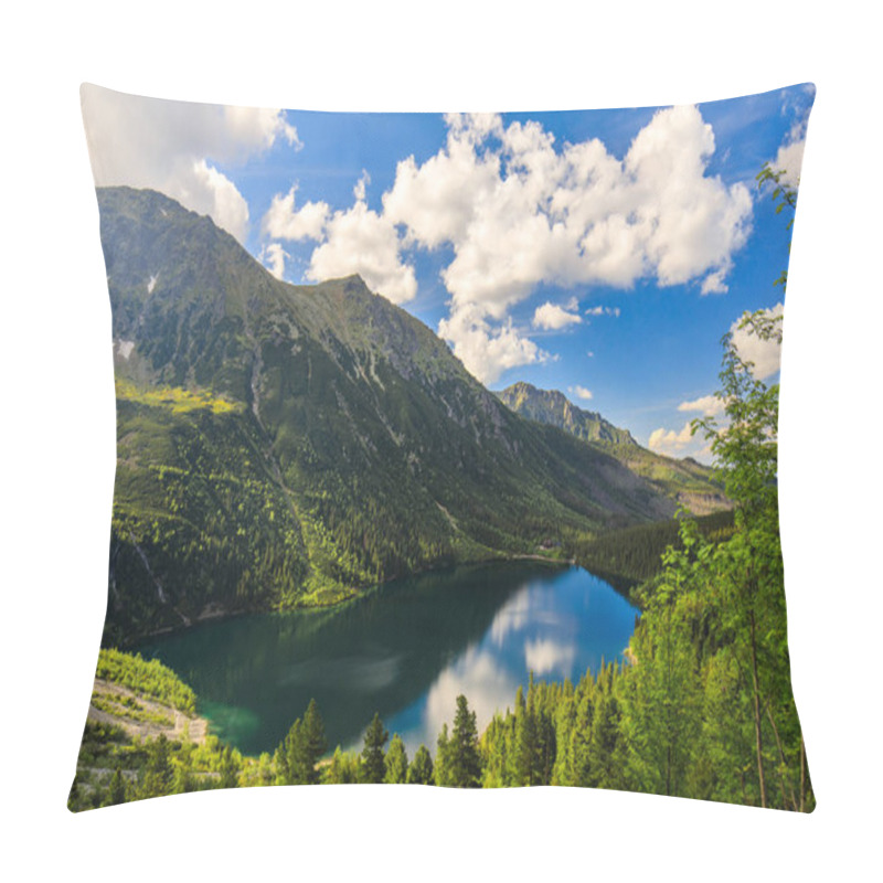 Personality  Eye Of The Sea (Morskie Oko) Lake In Tatra Mountains  Pillow Covers