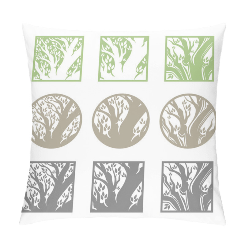 Personality  Tree Logo Template Pillow Covers