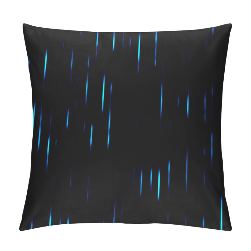 Personality  Ice Blue Neon Vertical Line Abstract With A Futuristic Minimalist Aesthetic Pillow Covers