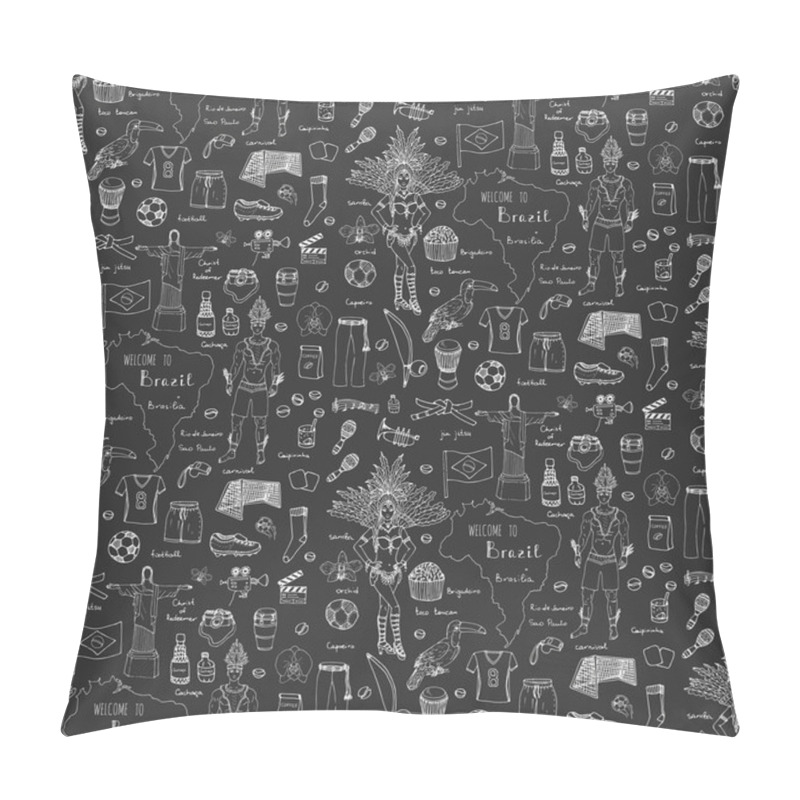 Personality  Brazil Icons Set Pillow Covers