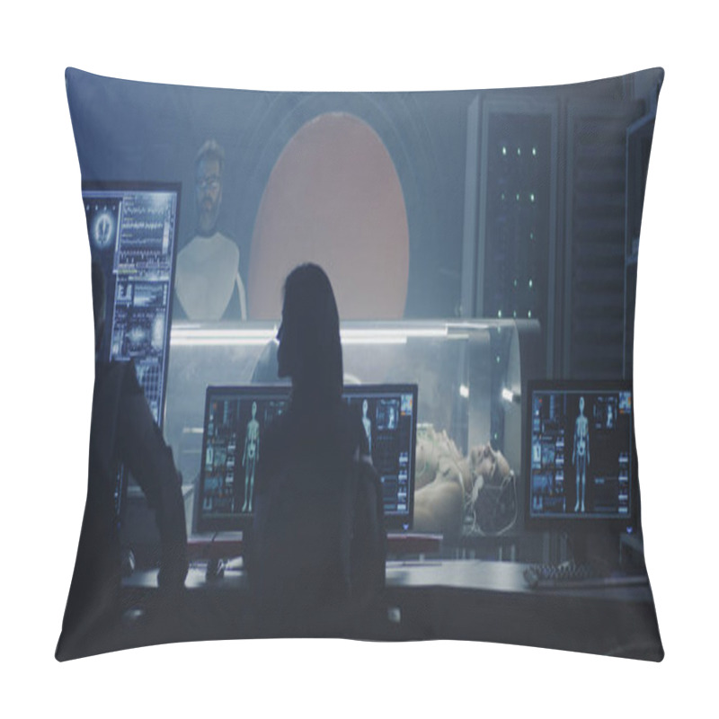 Personality  Scientists Studying Human Biology On Mars Pillow Covers