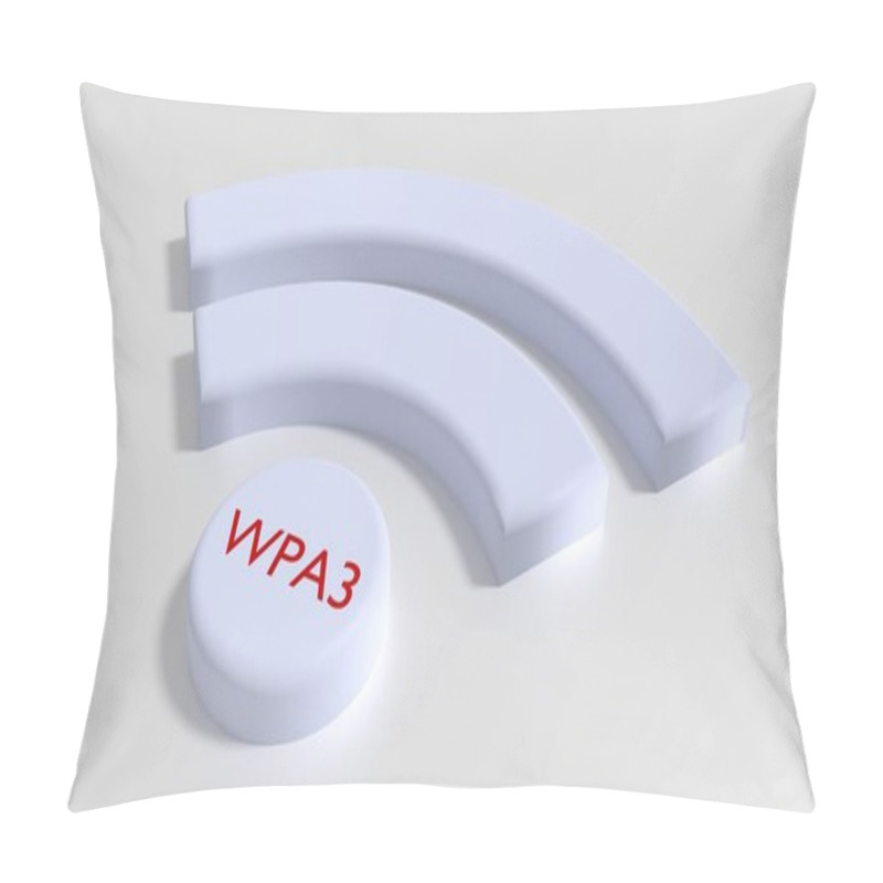 Personality  Wifi Symbol In White With The Text WPA3 In Red On The Dot  Pillow Covers