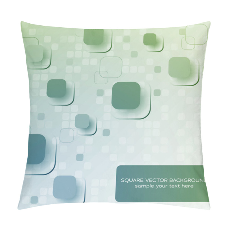 Personality  Abstract Vector Background With Square Composition. Pillow Covers