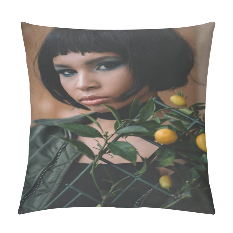 Personality  Woman With Lemon Tree Pillow Covers