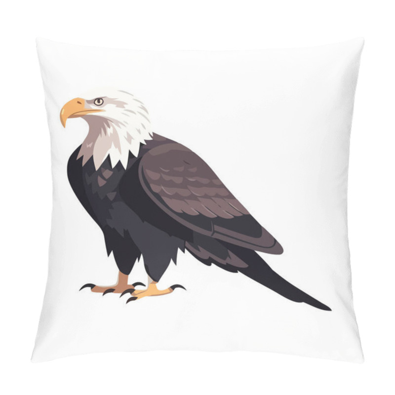 Personality  Bald Eagle Soaring, Symbol Of Freedom, In Nature Majestic Embrace Icon Isolated Pillow Covers