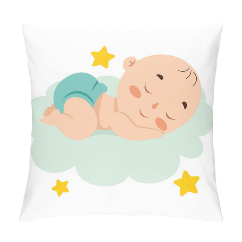 Personality  Cartoon Drawing Of A  Newborn Baby Character Pillow Covers