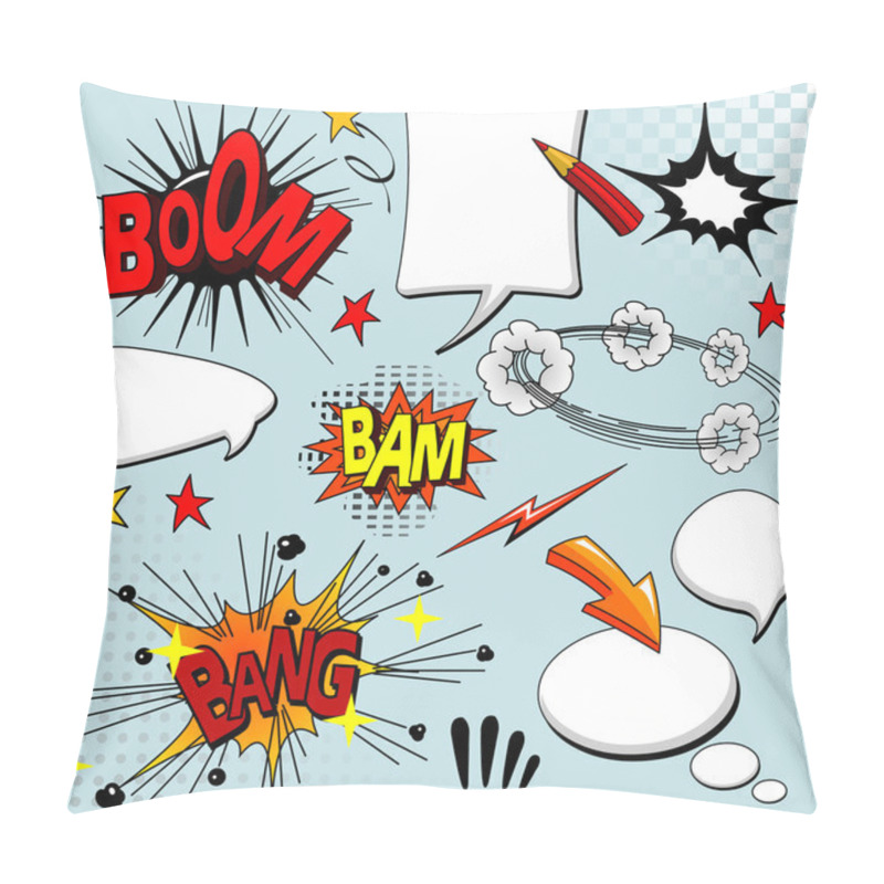 Personality  Set Of Comic Elements Pillow Covers