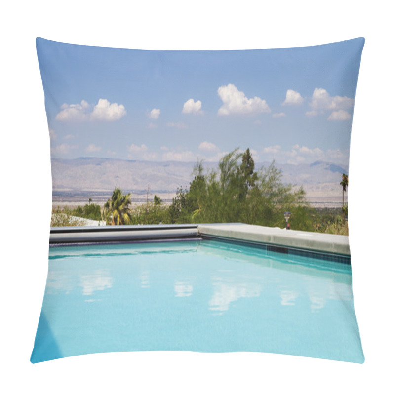 Personality  Swimming Pool With A View Of The Mountains Pillow Covers