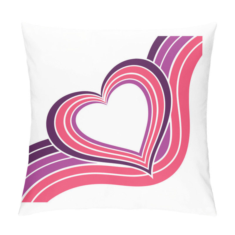 Personality  Abstract Heart Forms With Fluid Waves And Curves. Illustrative Valentines Elements. Pillow Covers