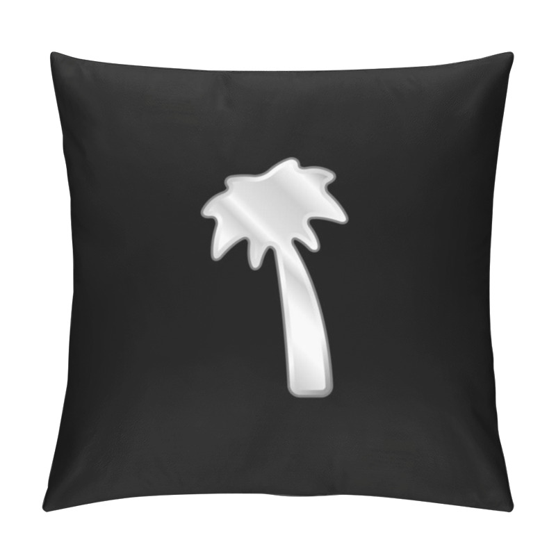 Personality  Black Palm Tree Silver Plated Metallic Icon Pillow Covers