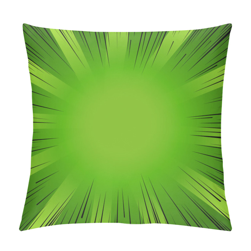 Personality  Manga Comic Book Flash Explosion Radial Lines Background. Pillow Covers