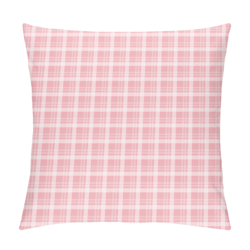 Personality  Fabric And Tartan Pink Pattern Background Vector Pillow Covers