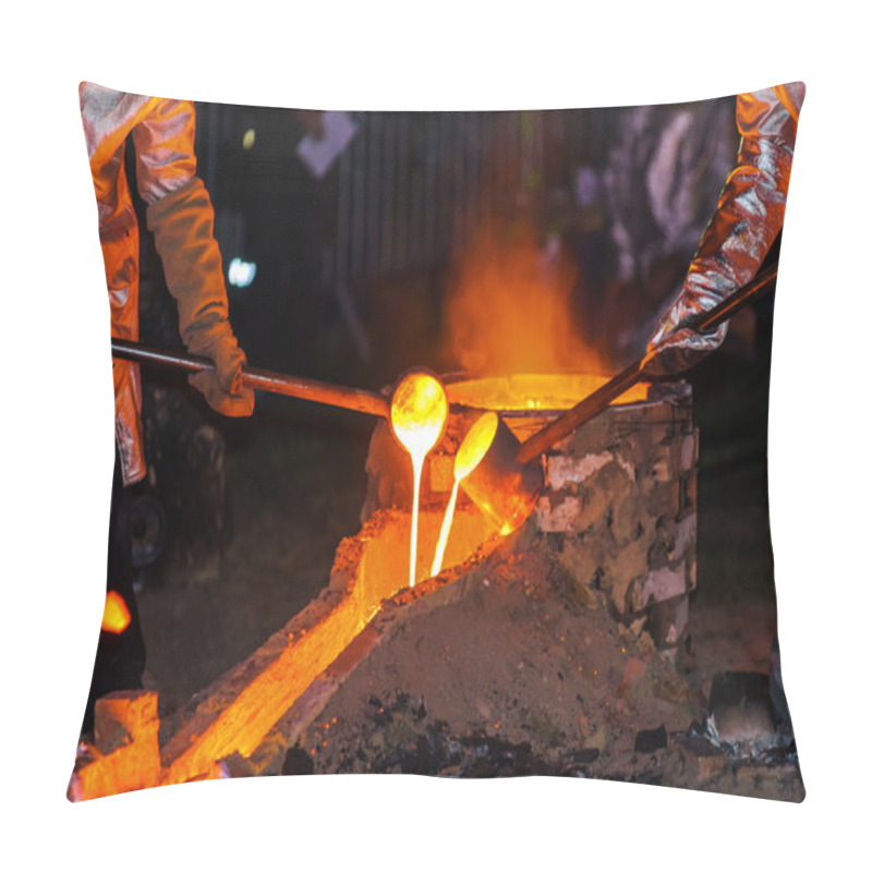 Personality  Classic Technology Of Bell Producing With Melting Steel In The G Pillow Covers