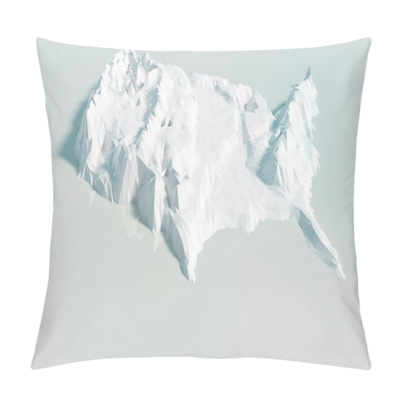 Personality  Relief Map With The Heights Of The USA Pillow Covers