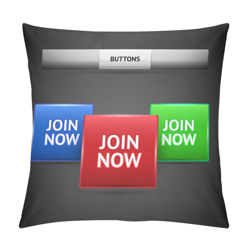 Personality  Join Now Button Collection Pillow Covers