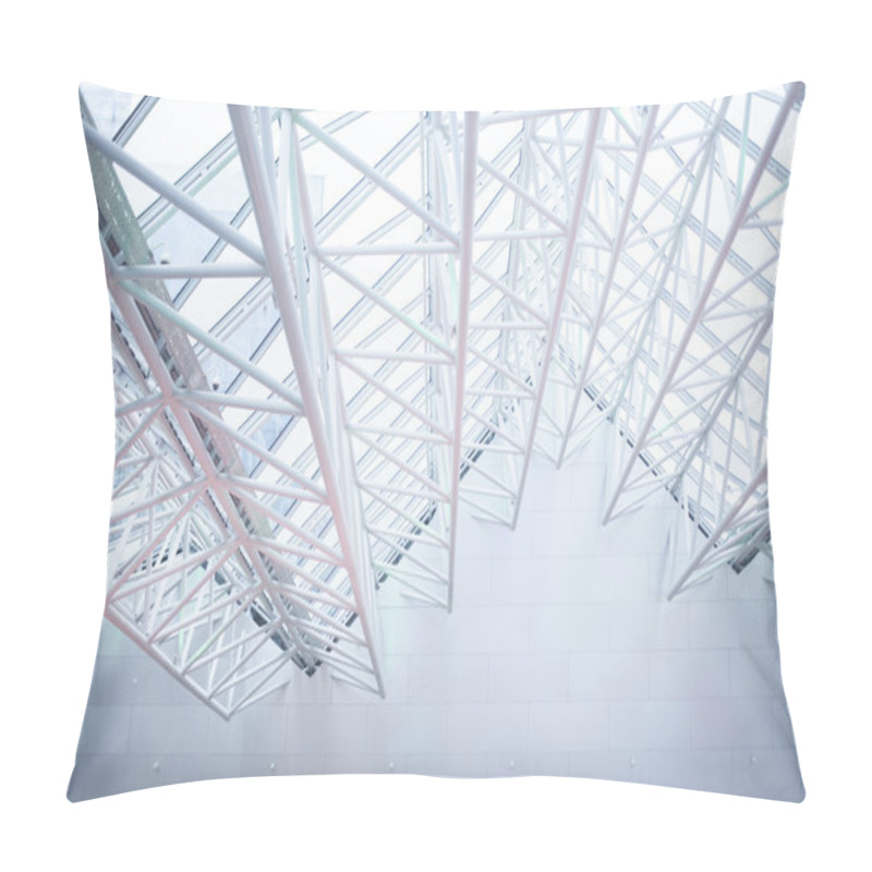 Personality  Elements Of Modern Architecture, Big Shopping Centre, Communications And Construcitve Elements, Futuristic Design Pillow Covers