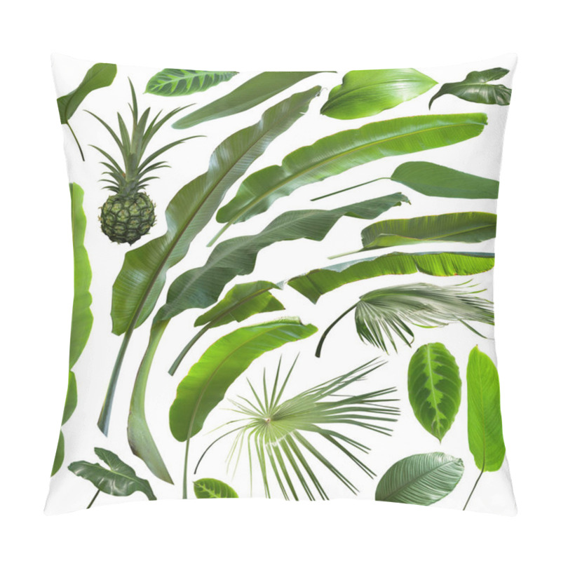 Personality  More Beautiful Exotic Tropical Leaves, Isolated Leaf Background Pillow Covers