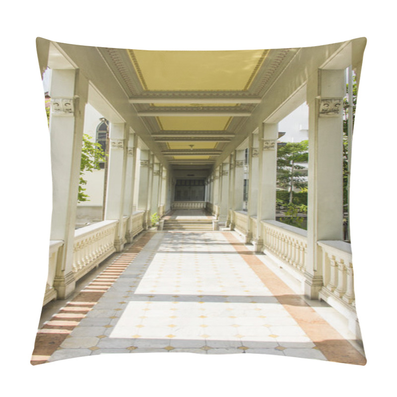 Personality  European Style Building Corridor In Phaya Thai Palace, Bangkok, Thailand Pillow Covers