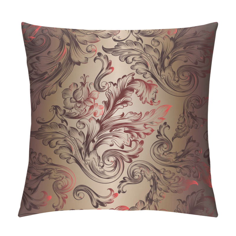 Personality  Floral Vector Pattern With Swirls For Design In Luxury Style Pillow Covers