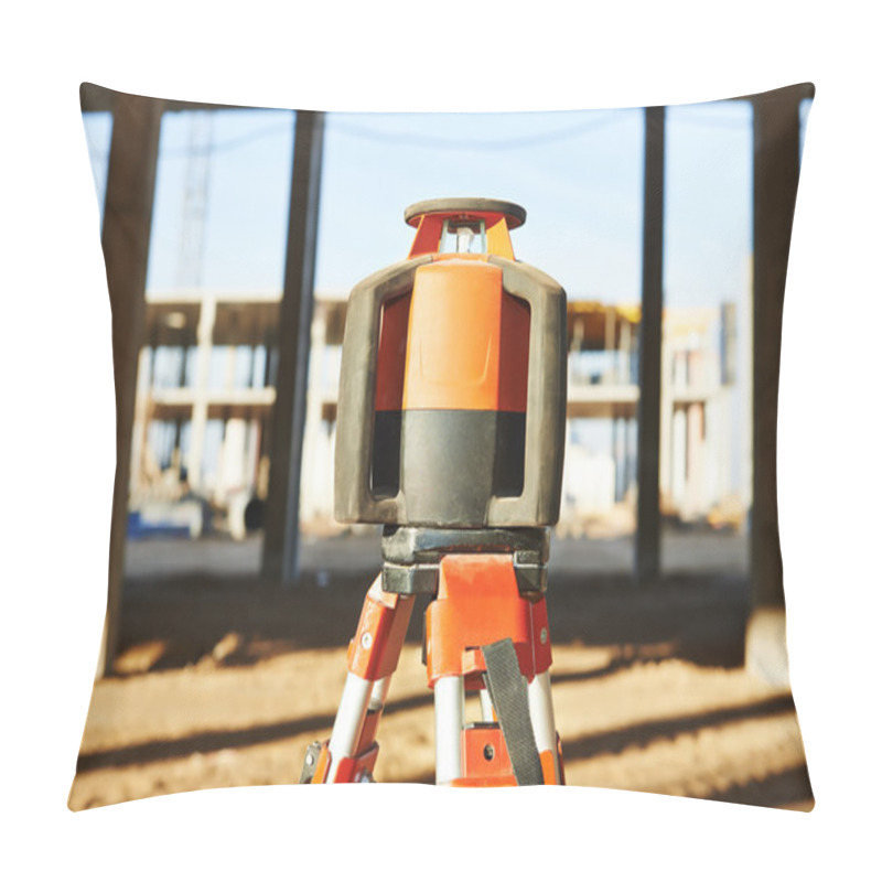 Personality  Laser Levelling Equipment At Construction Site Pillow Covers