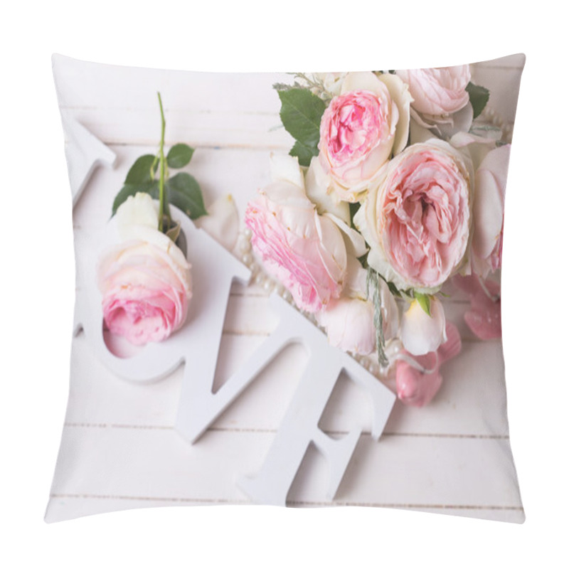 Personality  Roses Flowers And Word Love Pillow Covers