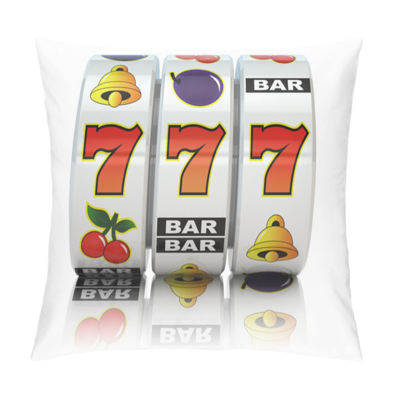 Personality  Casino. Slot Machine With Jackpot. Pillow Covers