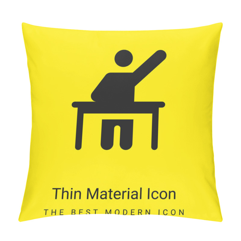 Personality  Asking Minimal Bright Yellow Material Icon Pillow Covers