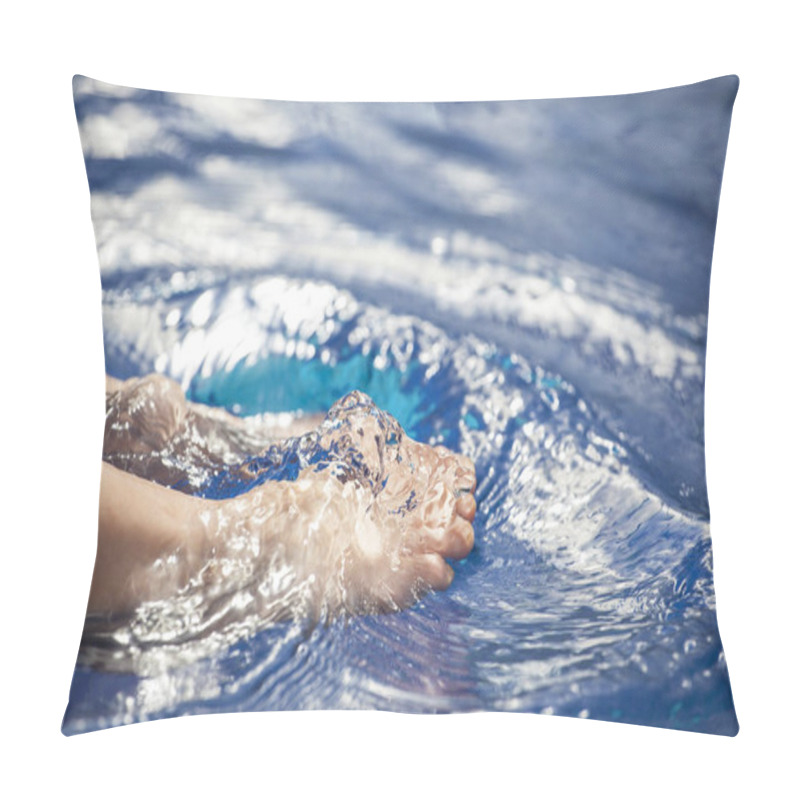 Personality  Children Foot Swimming Pool Background   Pillow Covers