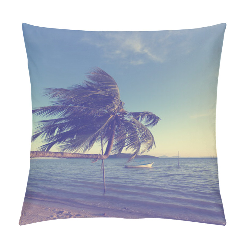 Personality  Palm Tree And Seascape Pillow Covers