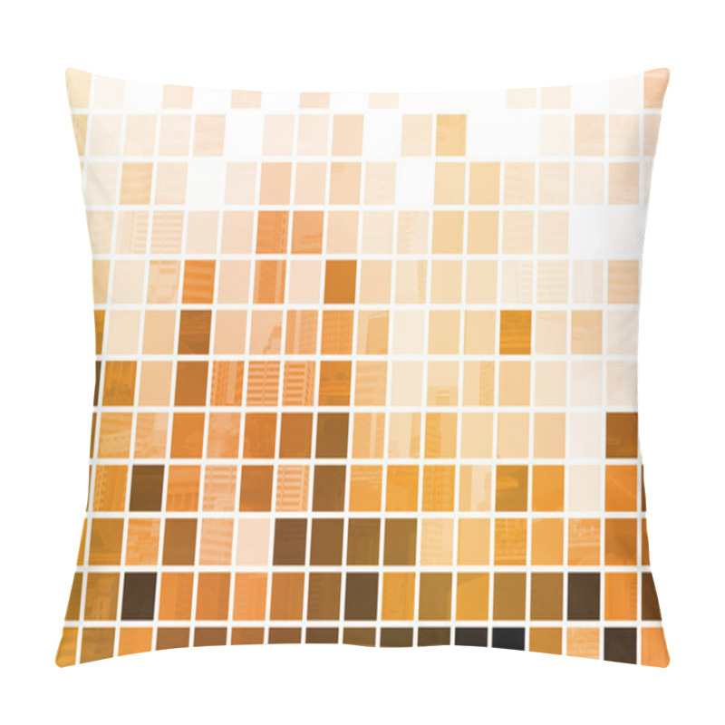 Personality  Orange Cubic Professional Abstract Background Pillow Covers