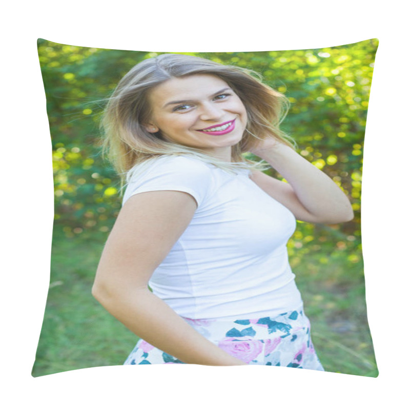 Personality  Sensual Young Woman Outdoor Pillow Covers