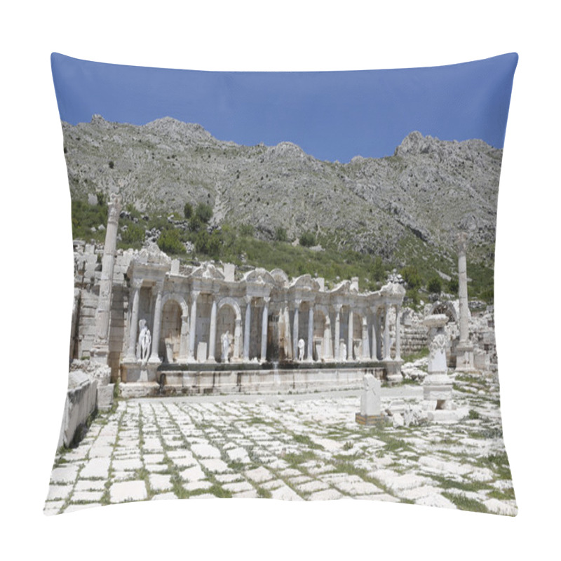 Personality  Antoninus Fountain Of Sagalassos In Isparta, Turkey Pillow Covers