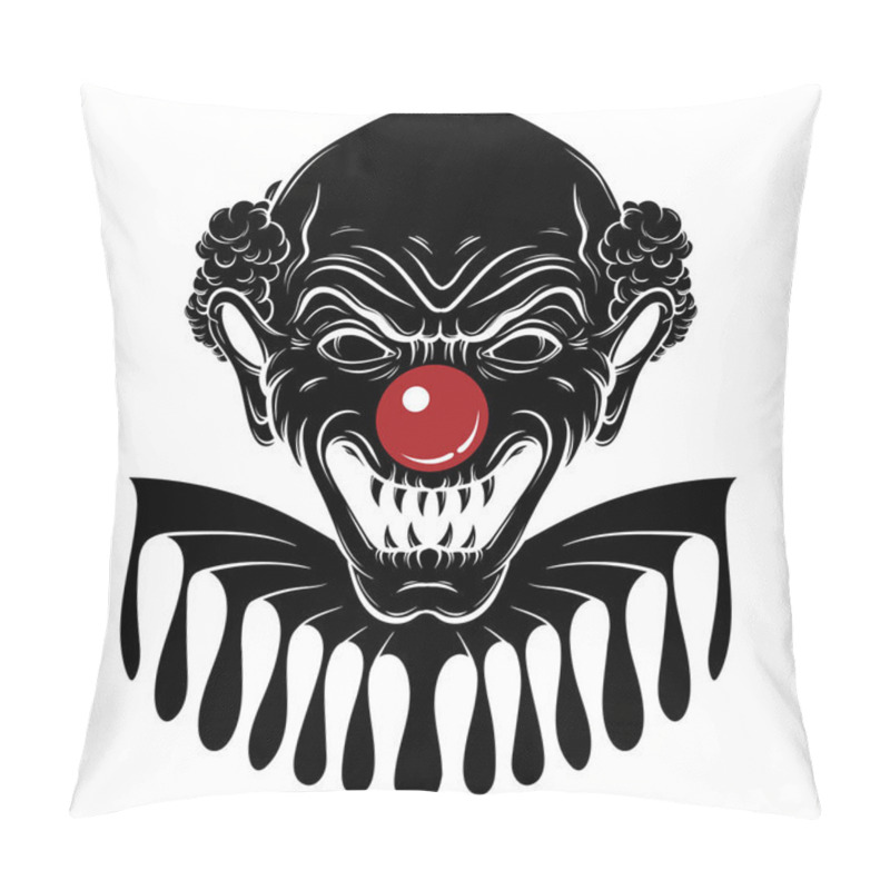 Personality  Vector Hand Drawn  Illustration Of Angry Clown  Pillow Covers