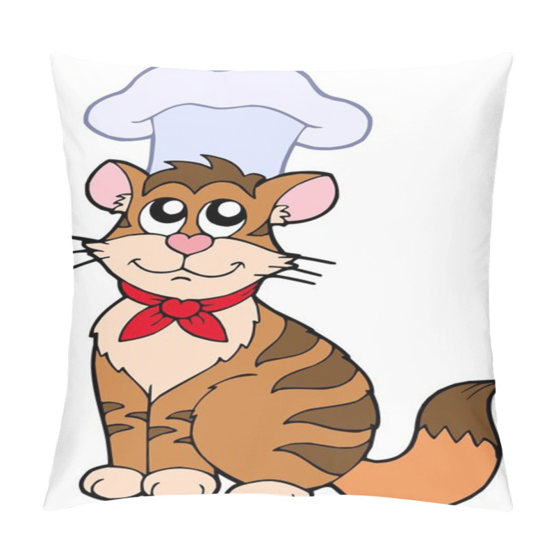 Personality  Cartoon Cat Chef Pillow Covers