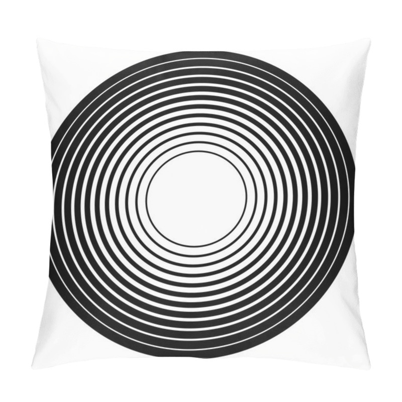 Personality  Radial, Radiating Circular Graphic. Pillow Covers