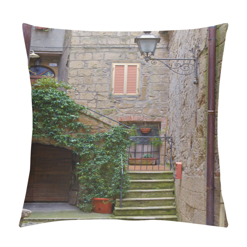 Personality  Narrow Alley With Old Buildings Pillow Covers