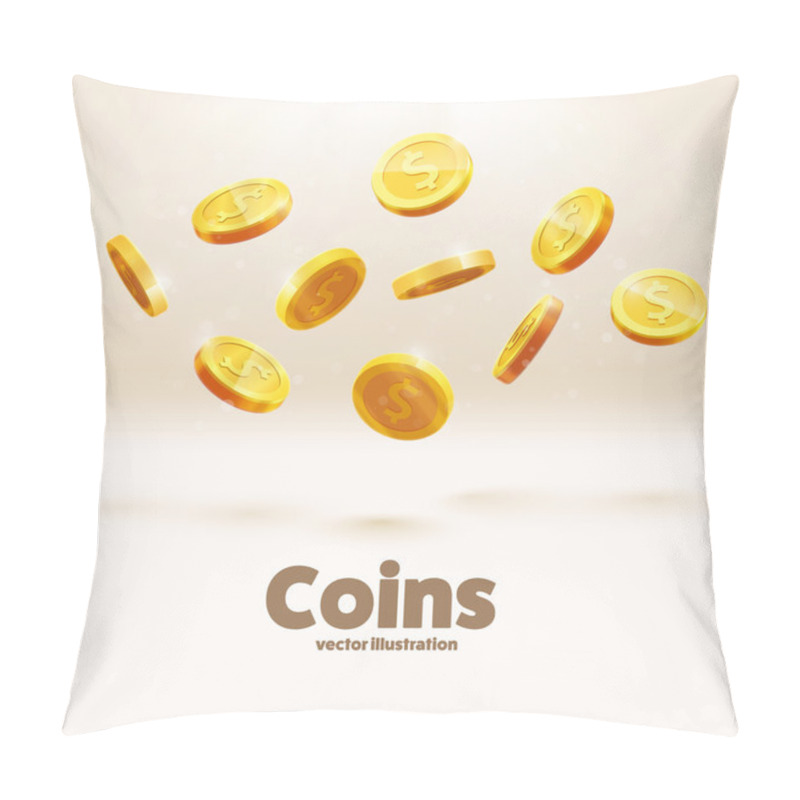 Personality  Gold Coins Template Pillow Covers