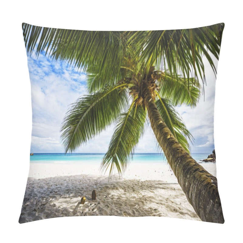 Personality  Palm Tree,white Sand,turquoise Water At Tropical Beach,paradise  Pillow Covers