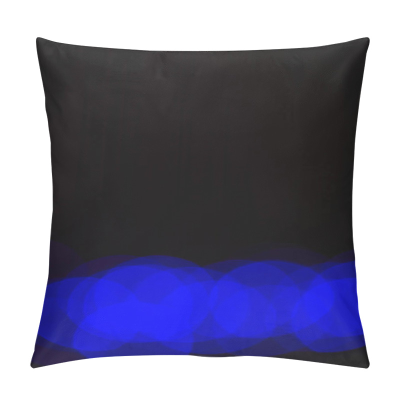 Personality  Abstract Blue Blurred Circles On Dark Pillow Covers