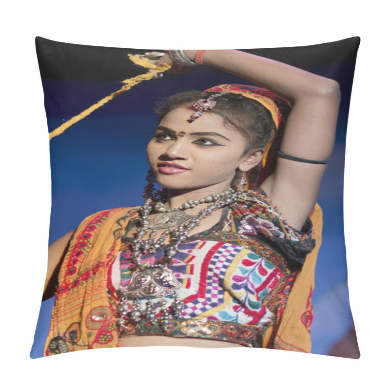 Personality  Traditional Dressed Dancer In Khajuraho Pillow Covers