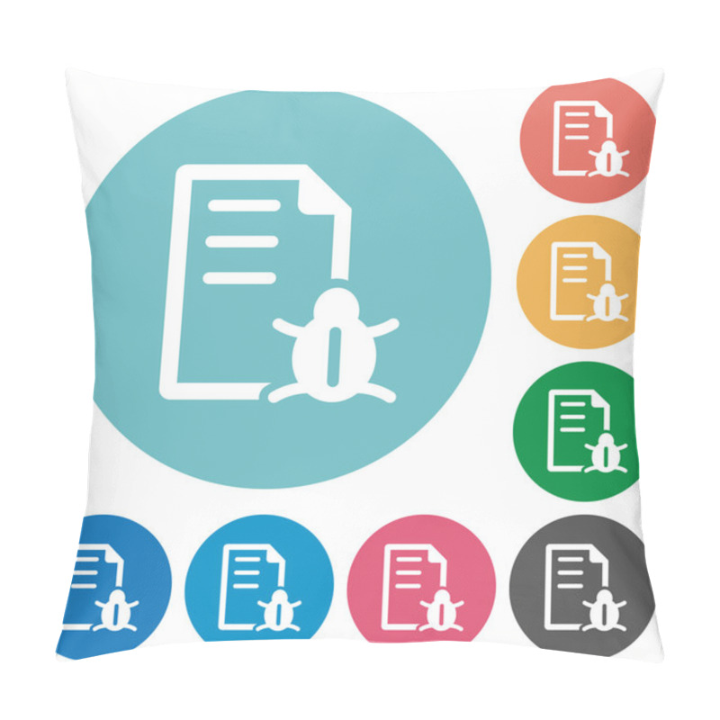 Personality  Flat Bug Report Icons Pillow Covers