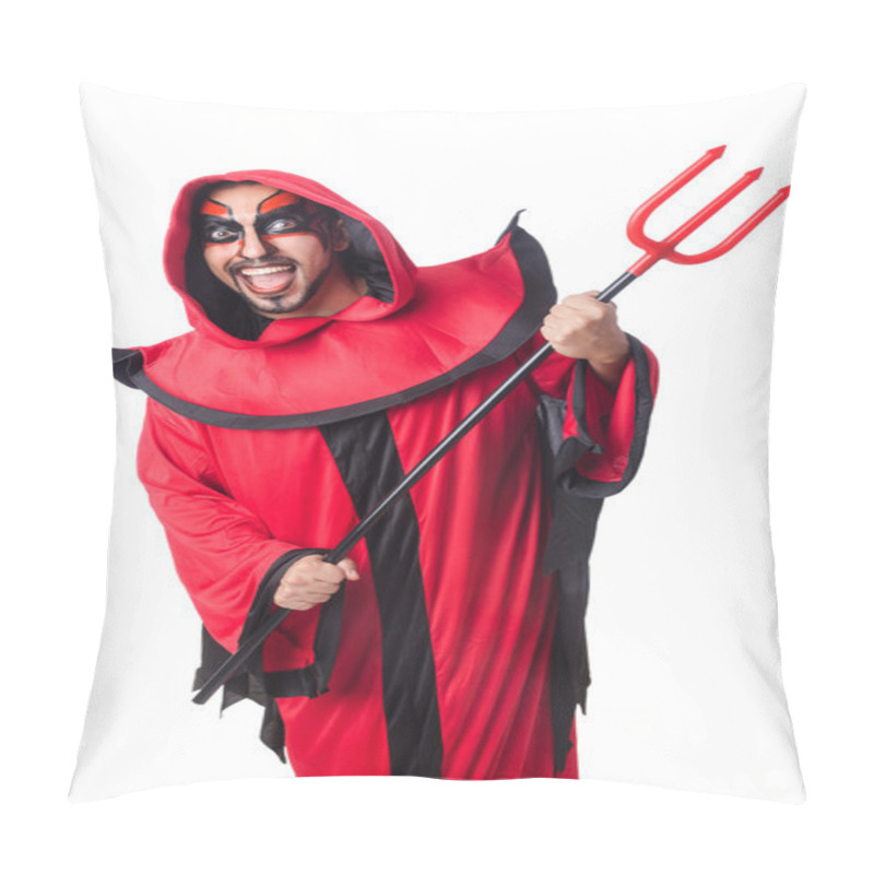 Personality  Man Devil In Red Costume Pillow Covers