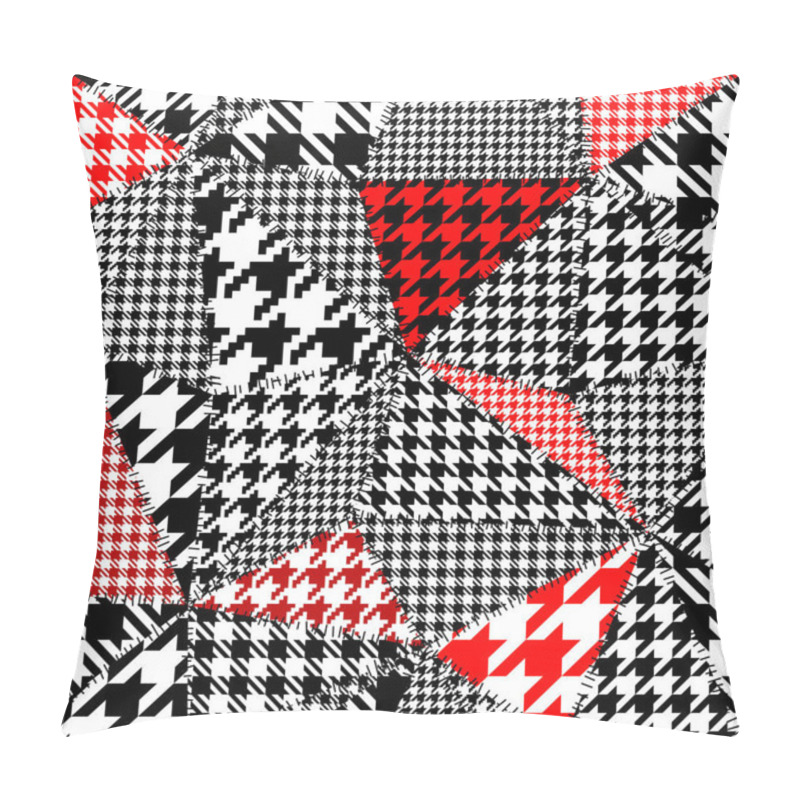 Personality  Seamless Geometric Pattern. Classic Hounds-tooth Pattern In Patchwork Style. Vector Image. Pillow Covers